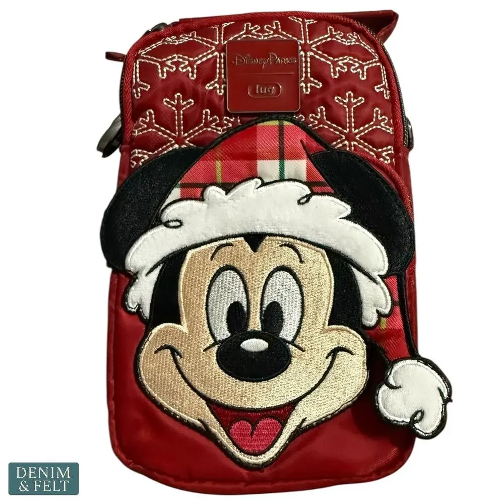NEW Disney Parks‎ Mickey Mouse Holiday Convertible Crossbody Bag by Lug Plaid